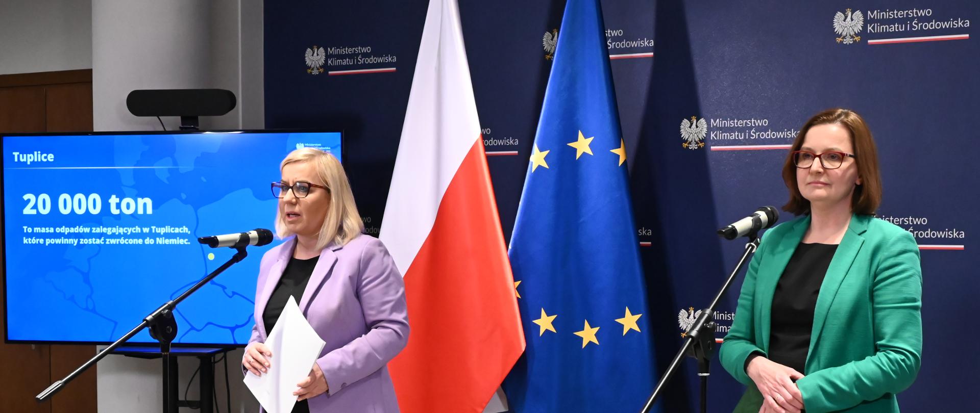Minister Paulina Hennig-Kloska i wiceminister Anita Sowińska podsumowały 26 marca 2026 r. rozmowy w sprawie nielegalnych odpadów