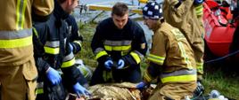 powiatowe ćwiczenia podmiotów ksrg Jeżowe 2024 strażacy osp i psp podczas działań