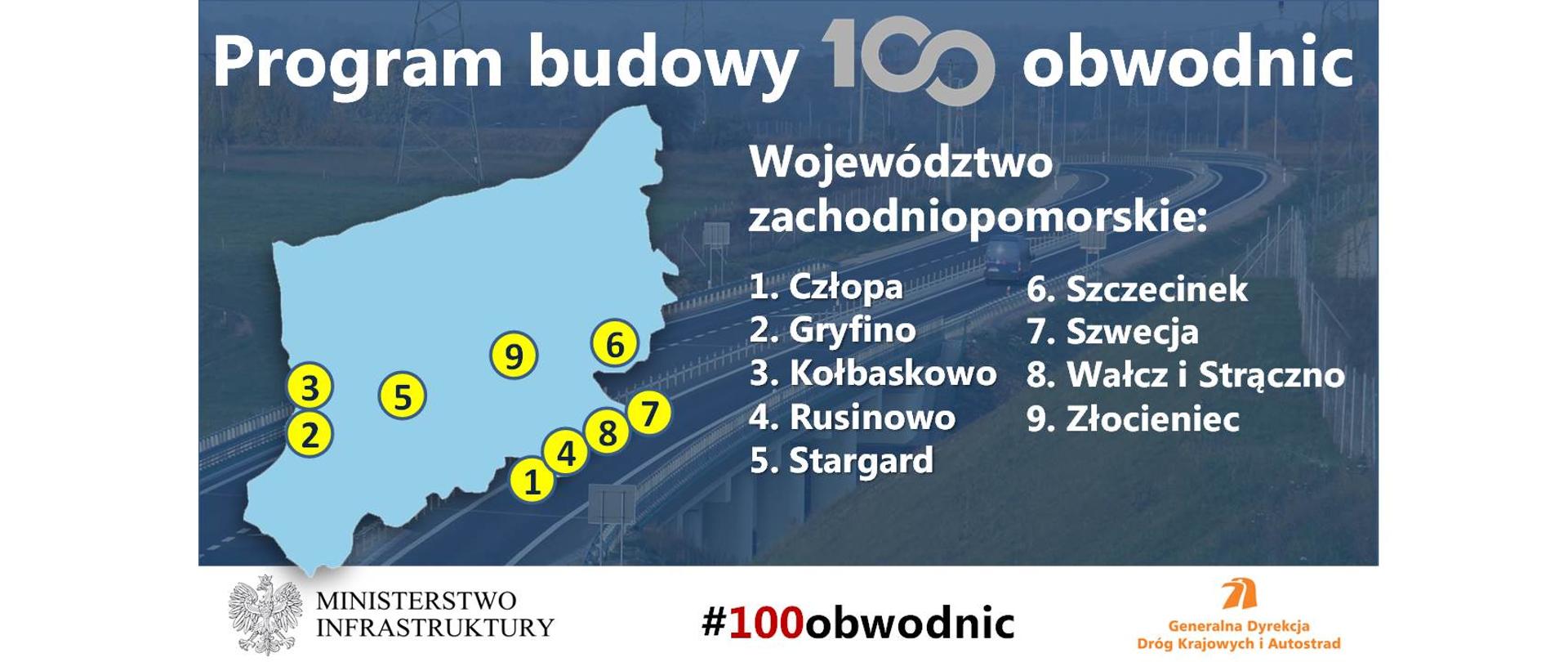 Województwo zachodniopomorskie - 100 obwodnic