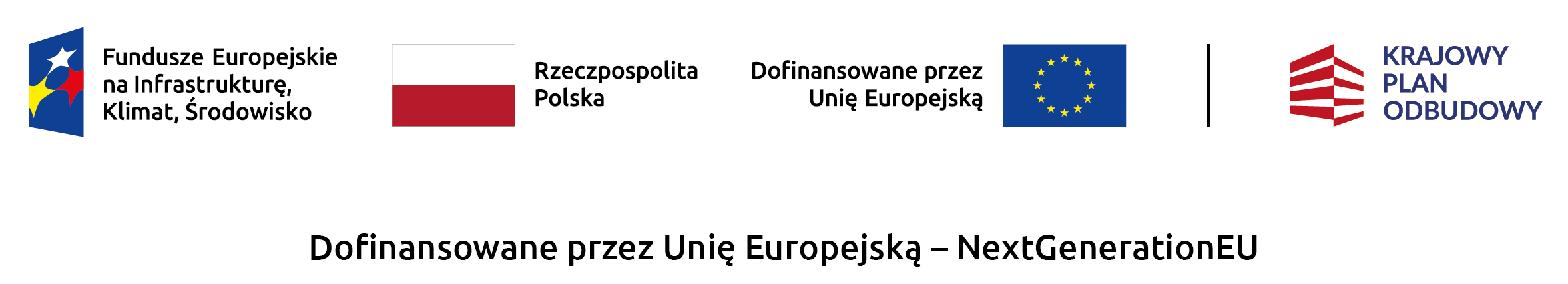 Ciąg logotypów: FEnIKS, RP, UE i KPO. Na dole napis: "Dofinansowane przez Unię Europejską - NextGenerationEU".