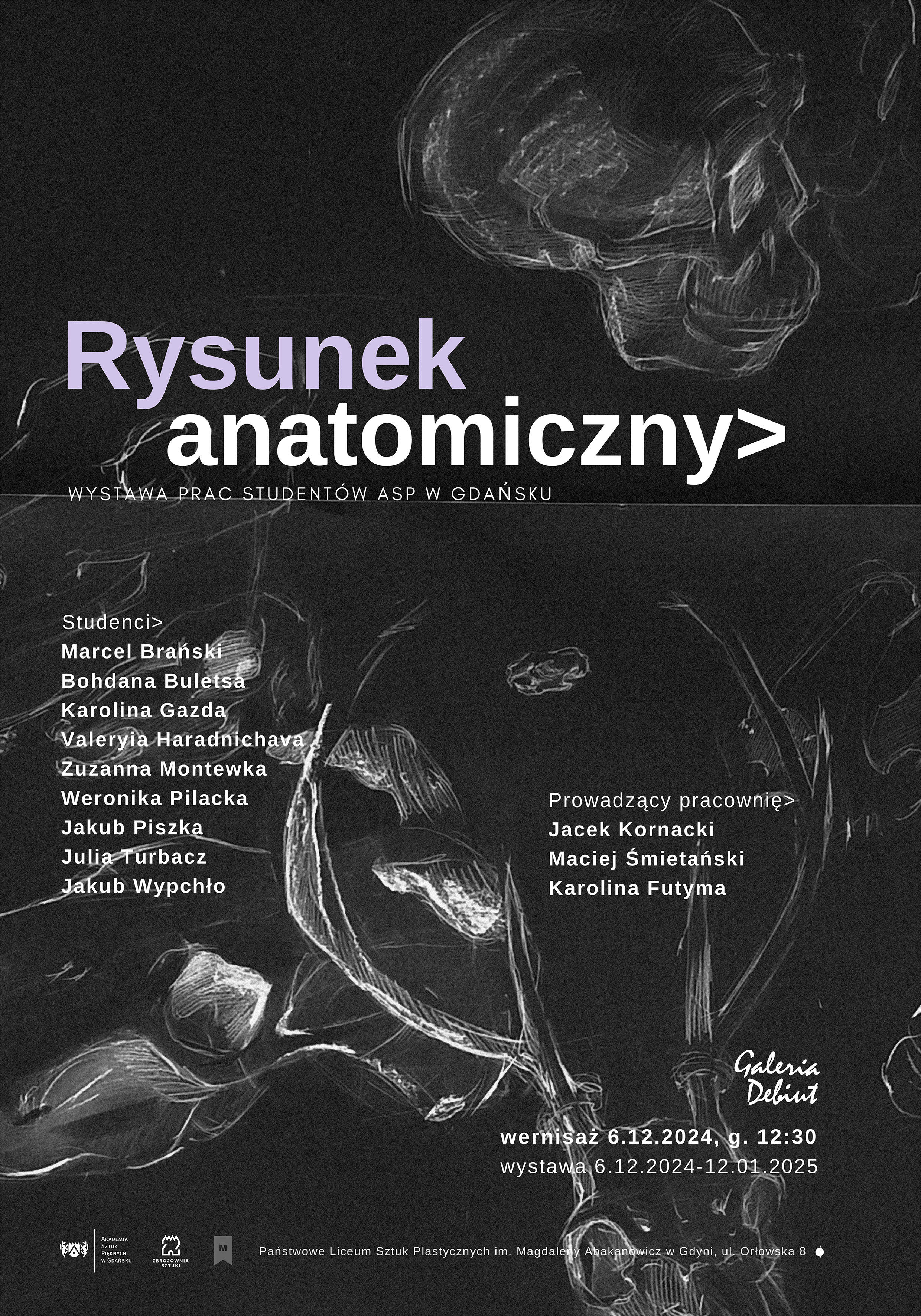 Rysunek anatomiczny studentów ASP w Gdańsku