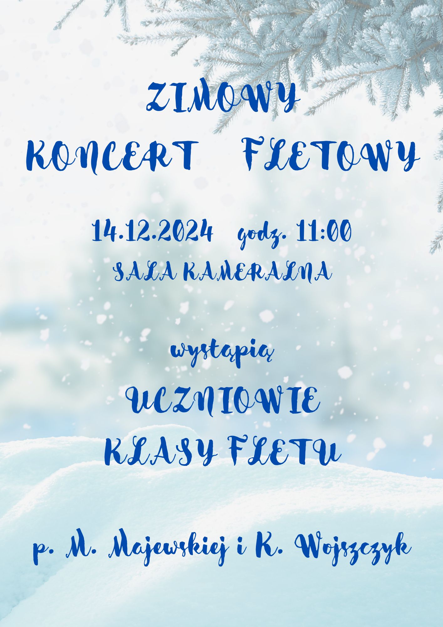 Zimowy koncert fletowy 14.12.2024