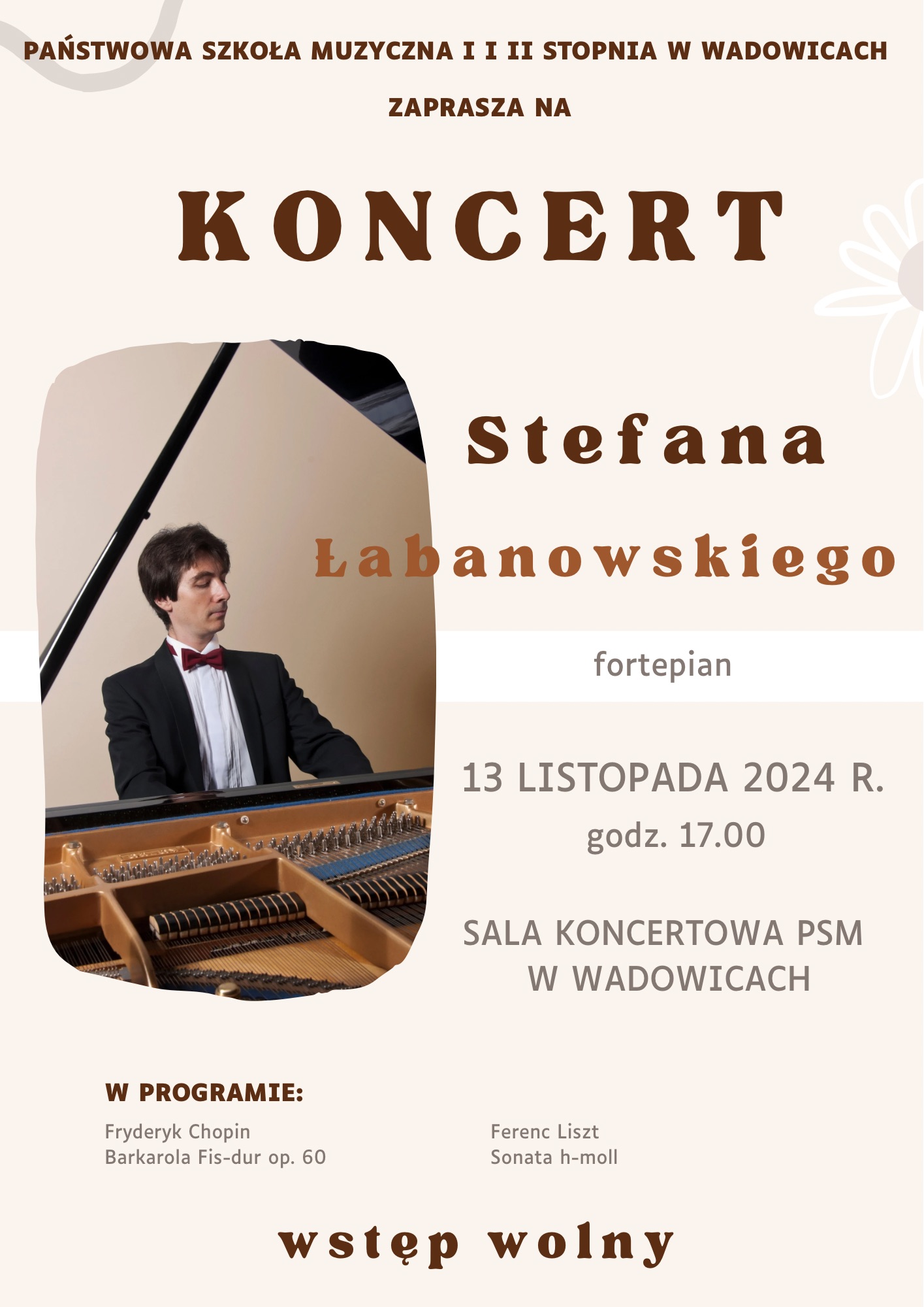 Koncert Stefana Łabanowskiego 13.11.2024