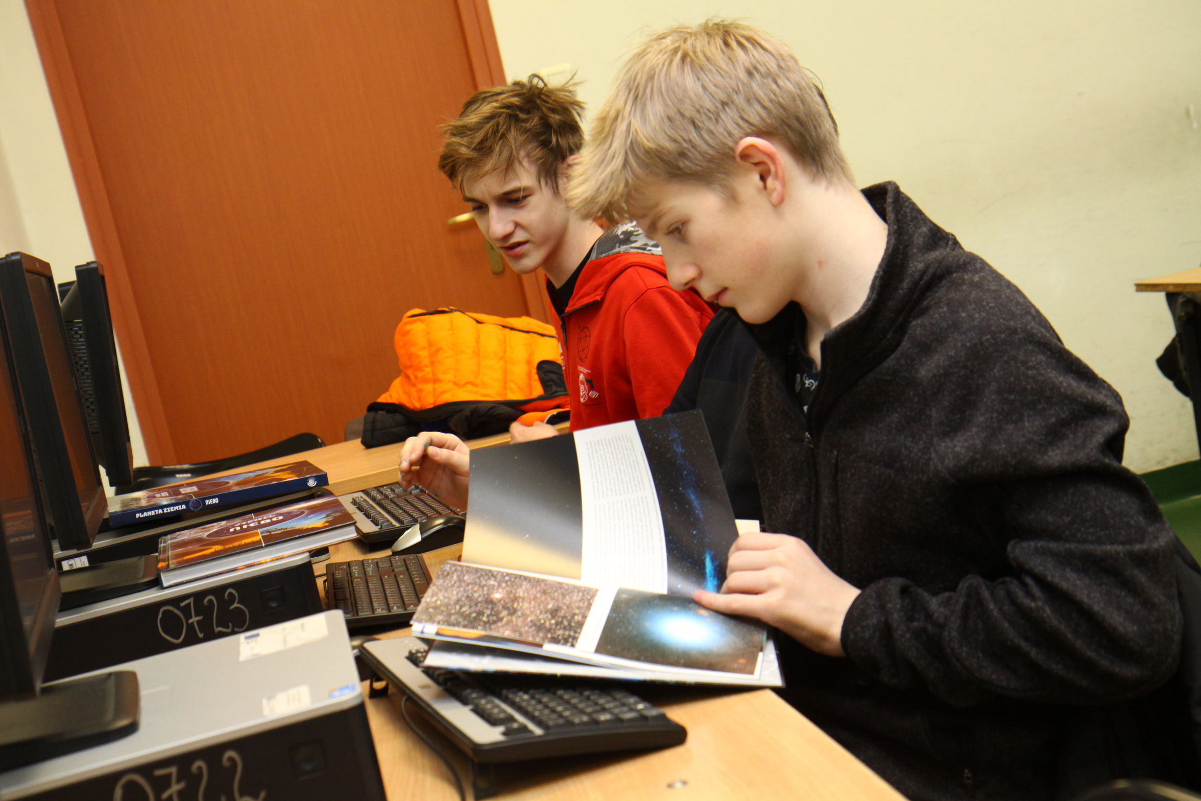 Students during a web development course in the studio