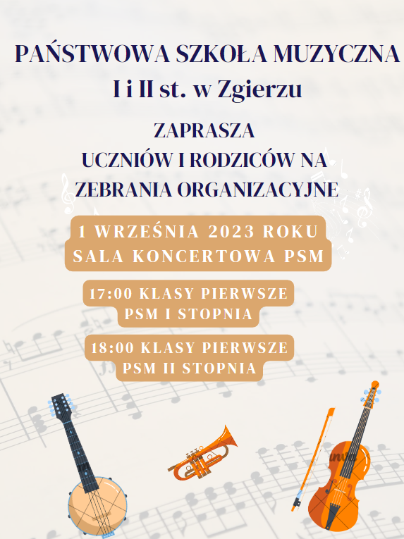 Plakat - zebrania organizacyjne