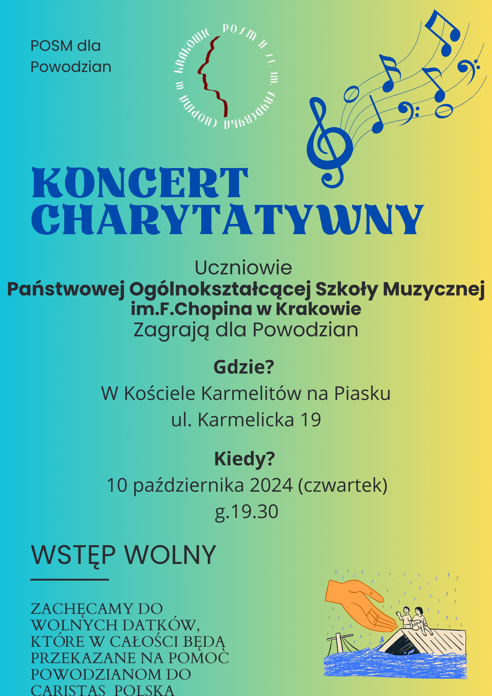 Charytatywny koncert dla powodzian