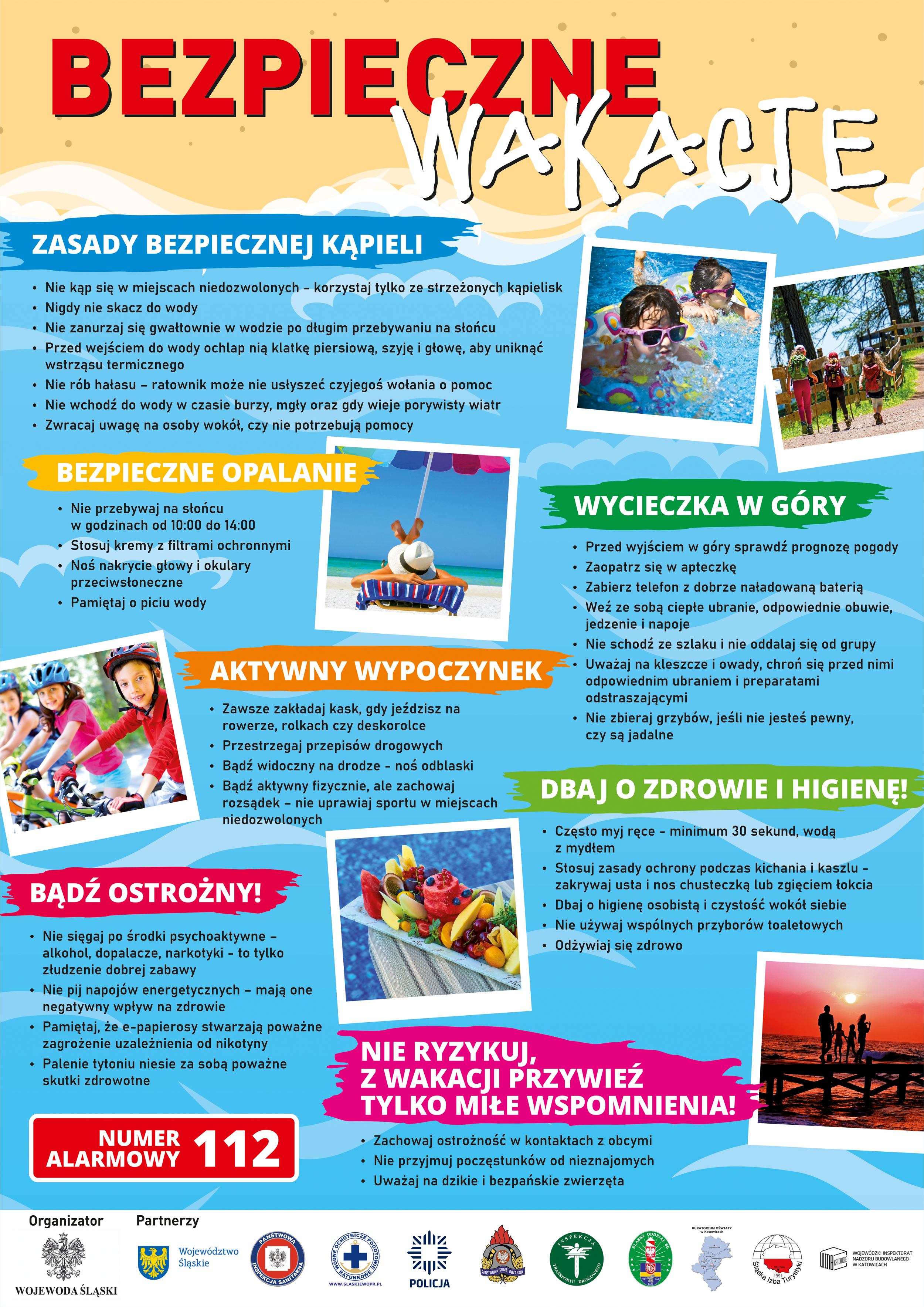 Bezpieczne wakacje 2022 - plakat