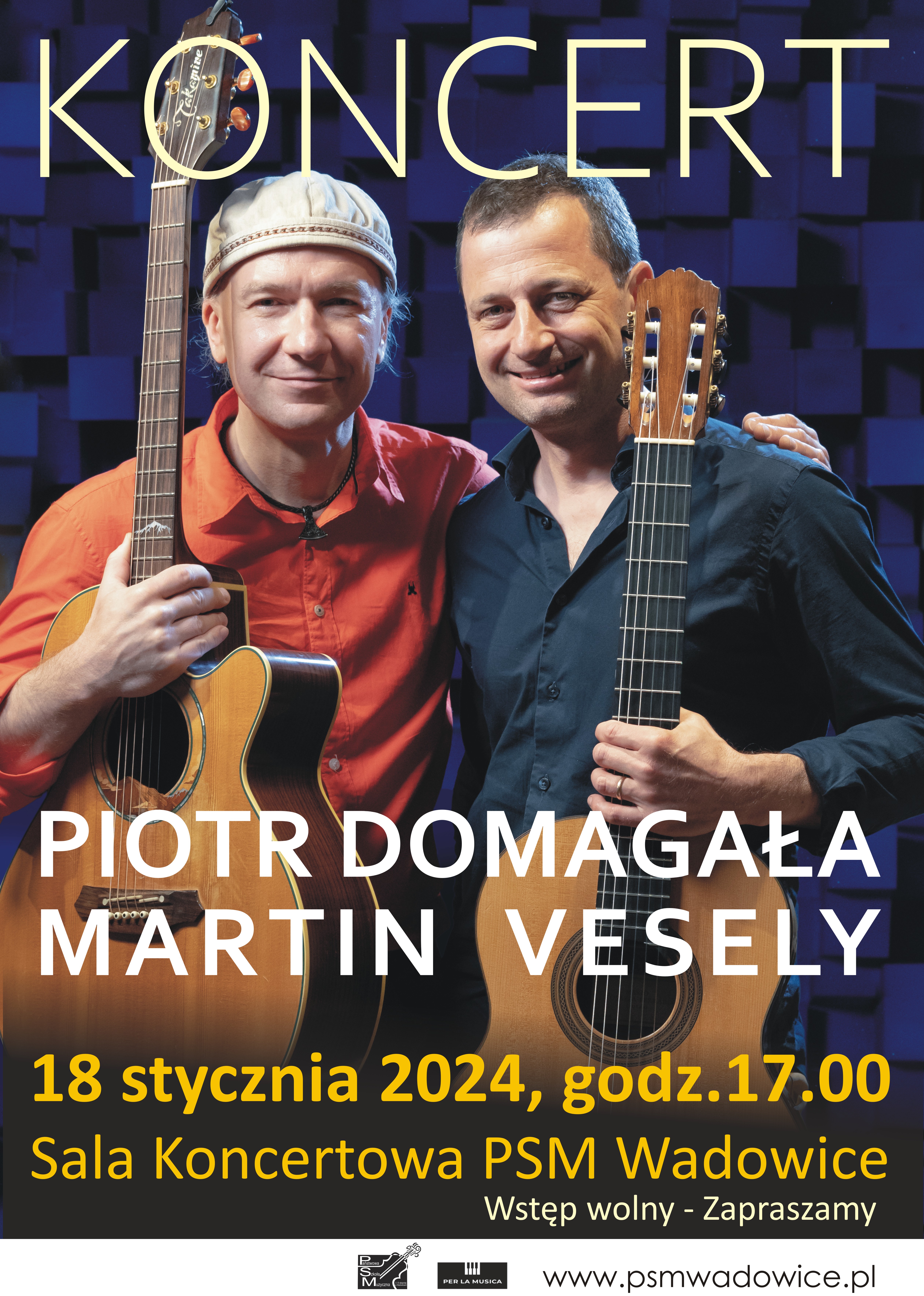 Koncert gitarowy - Domagała i Vesely 18.01.2024