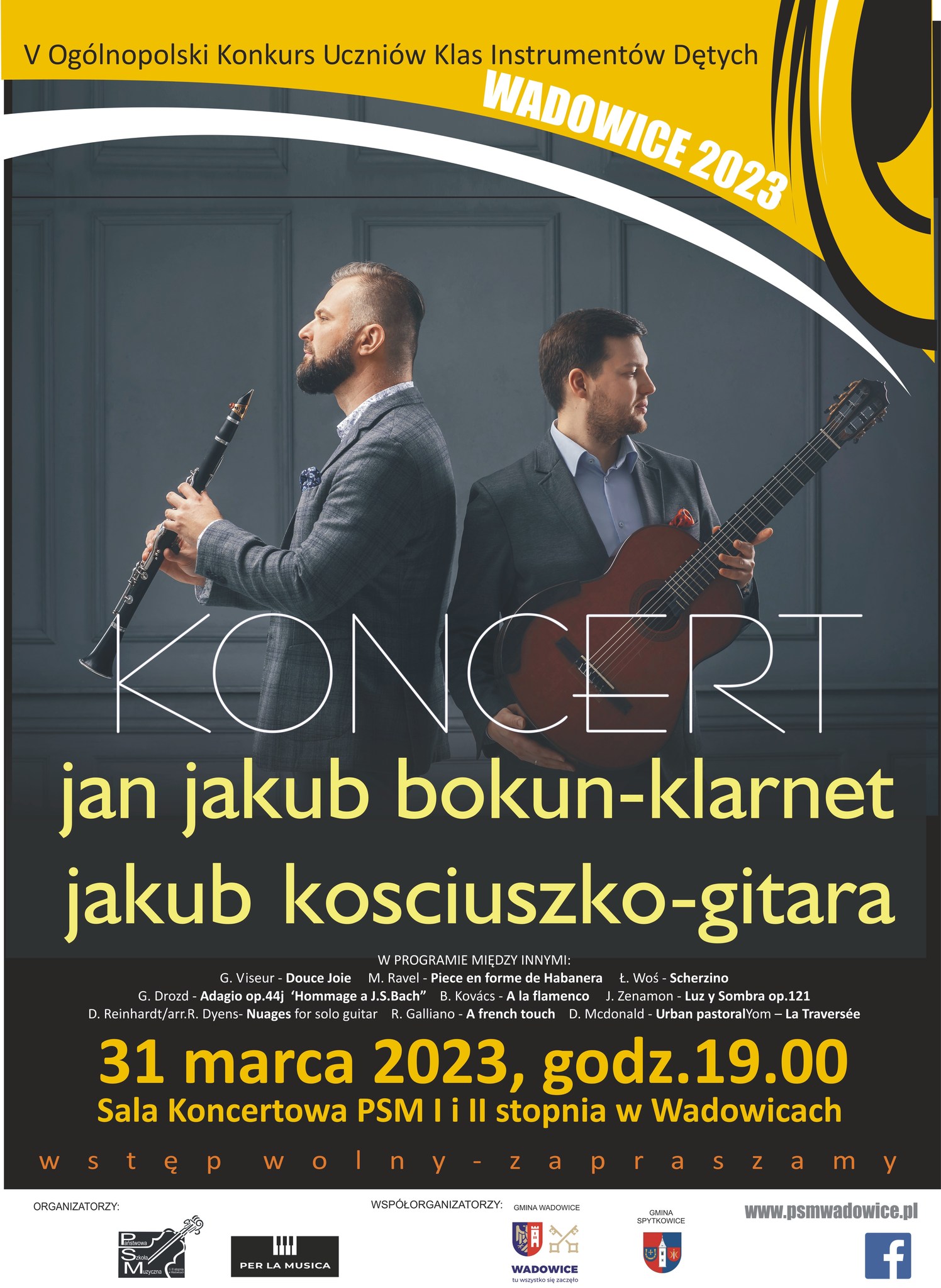 Koncert Jan Jakub Bokun i Jakub Kosciuszko 31.03.2023