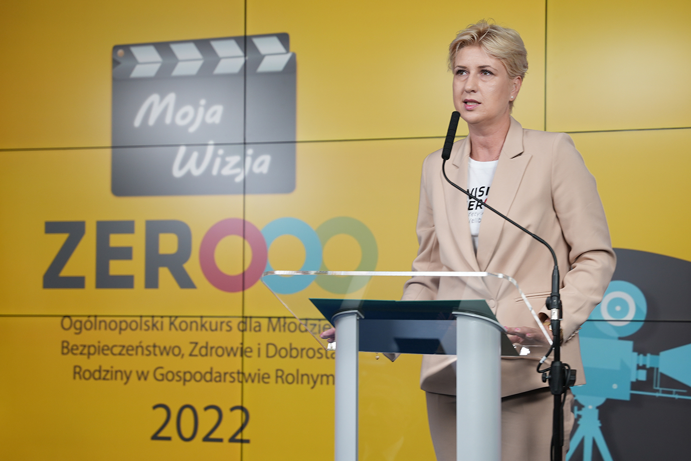 Prezes KRUS Aleksandra Hadzik podczas wystąpienia na konferencji (fot. MRiRW)