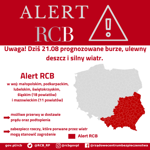 Alert RCB – 21 sierpnia 2024