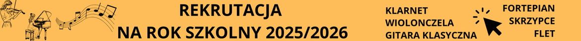 Baner reklamowy promujący rekrutację na rok szkolny 2025/2026