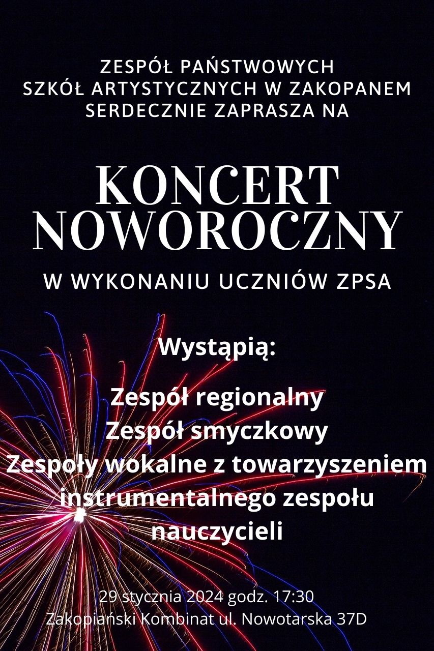 koncert noworoczny plakat