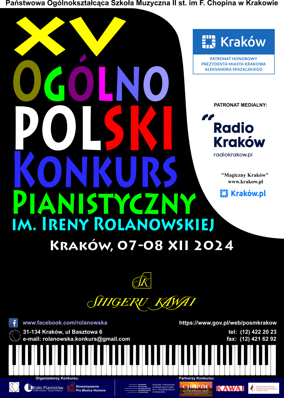 XV Ogólnopolski Konkurs Pianistyczny im. Ireny Rolanowskiej