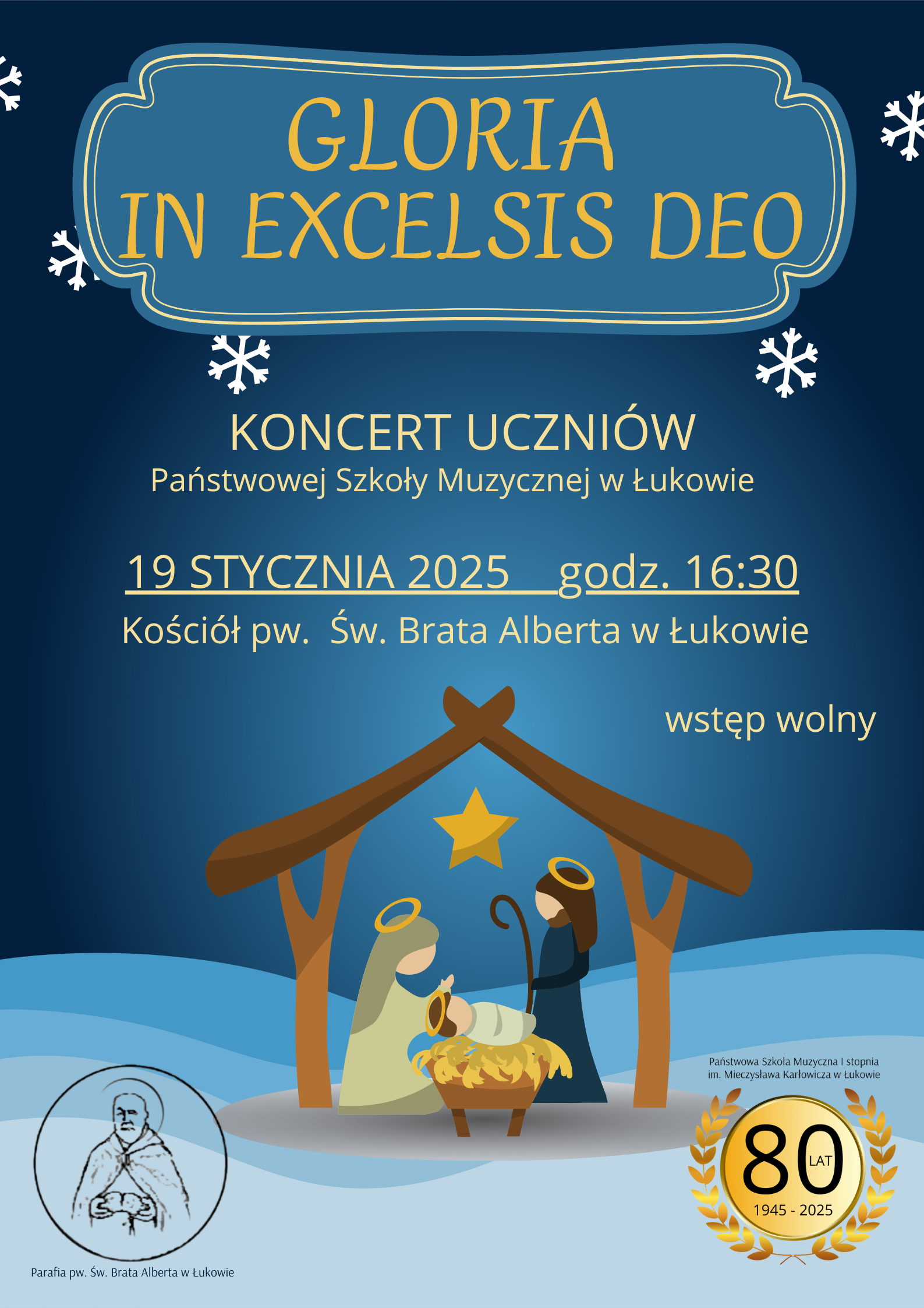 Plakat koncert Gloria in excelsis Deo