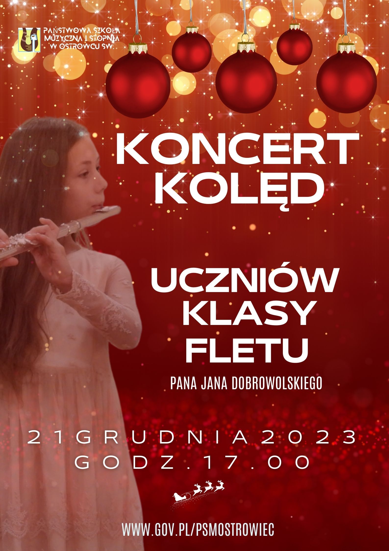 Koncert Kolęd klasy fletu