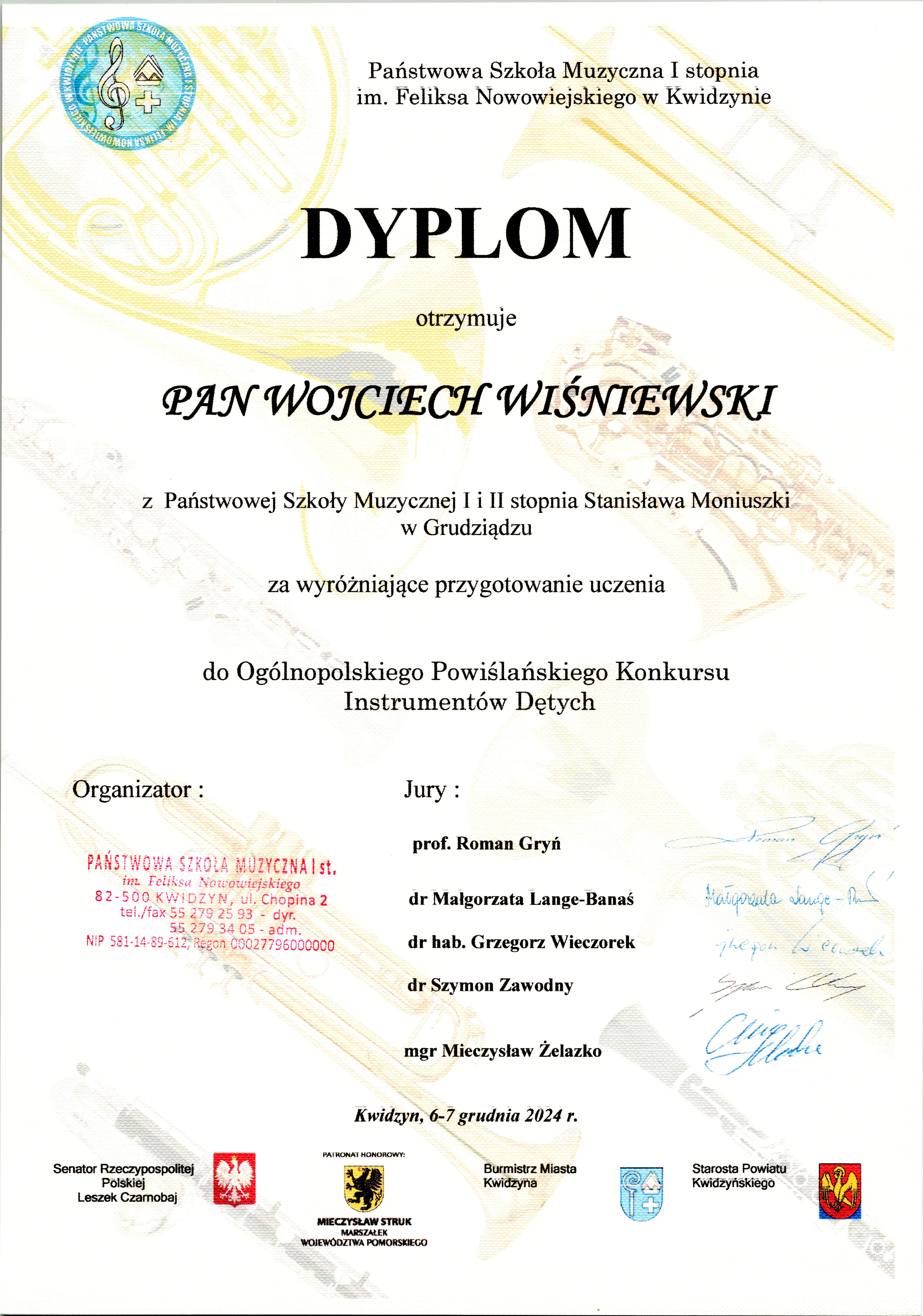 Wiśniewski dyplom