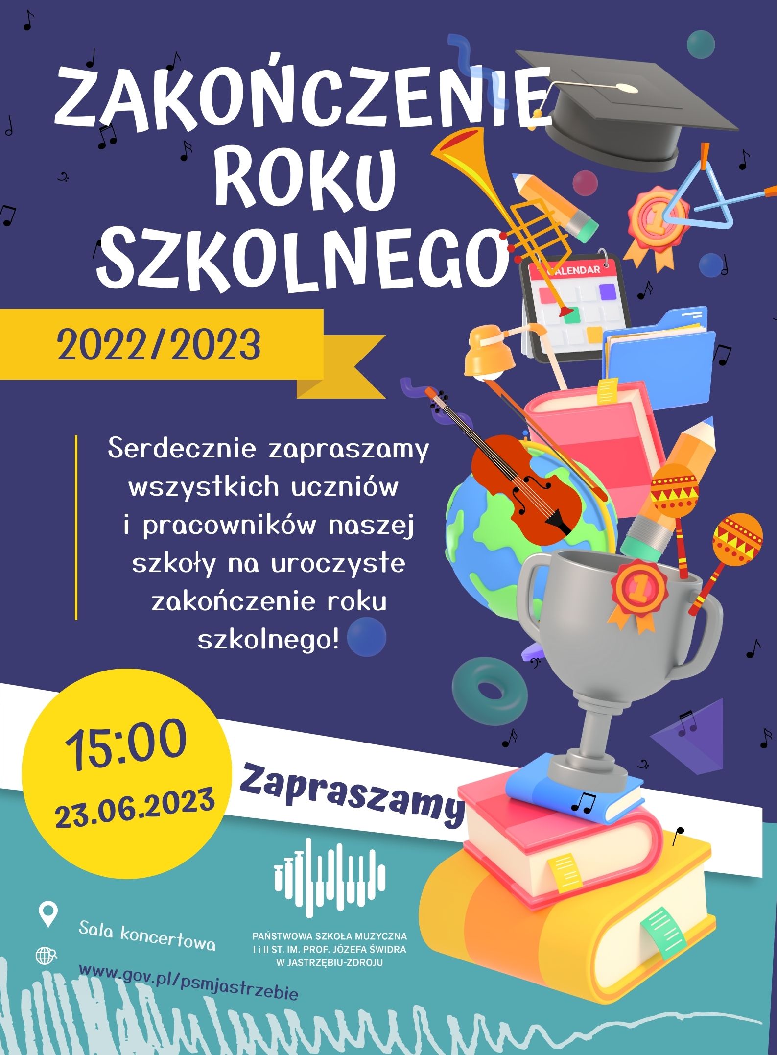 Zaproszenie na zakończenie roku szkolnego 2022/2023