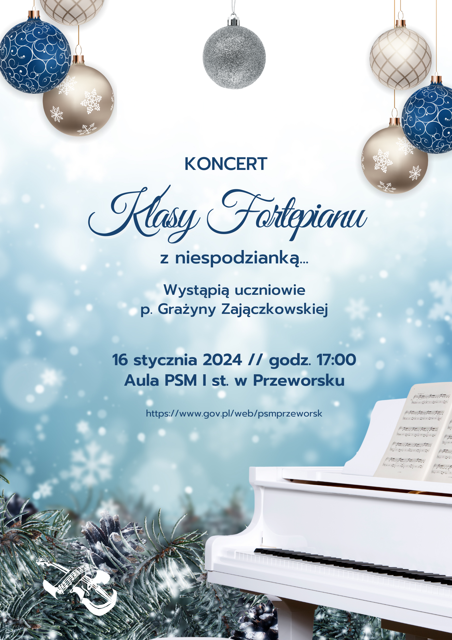 Koncert klasy fortepianu p. Grażyny Zajączkowskiej