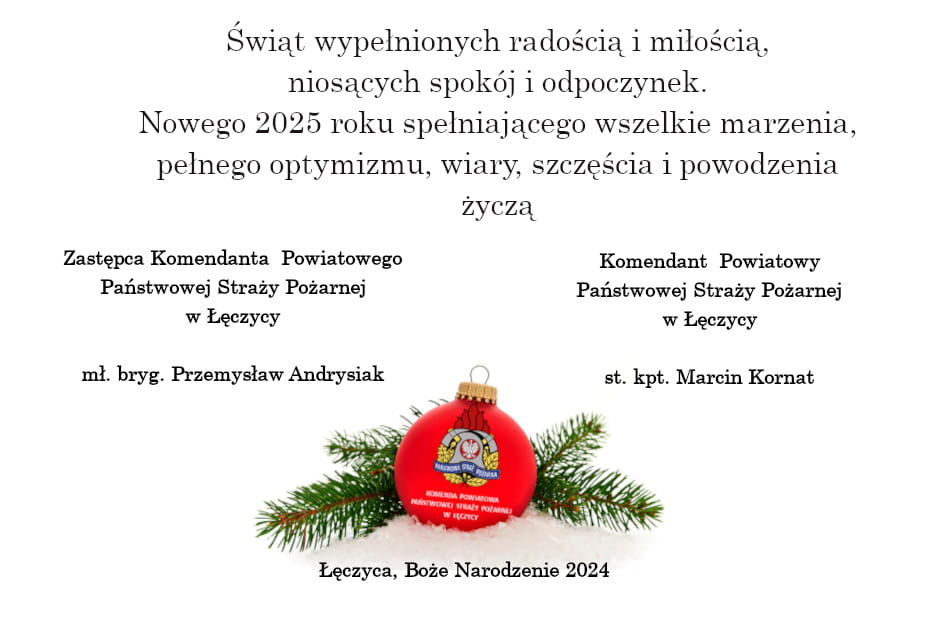 Życzenia z okazji świąt Bożego Narodzenia 2024