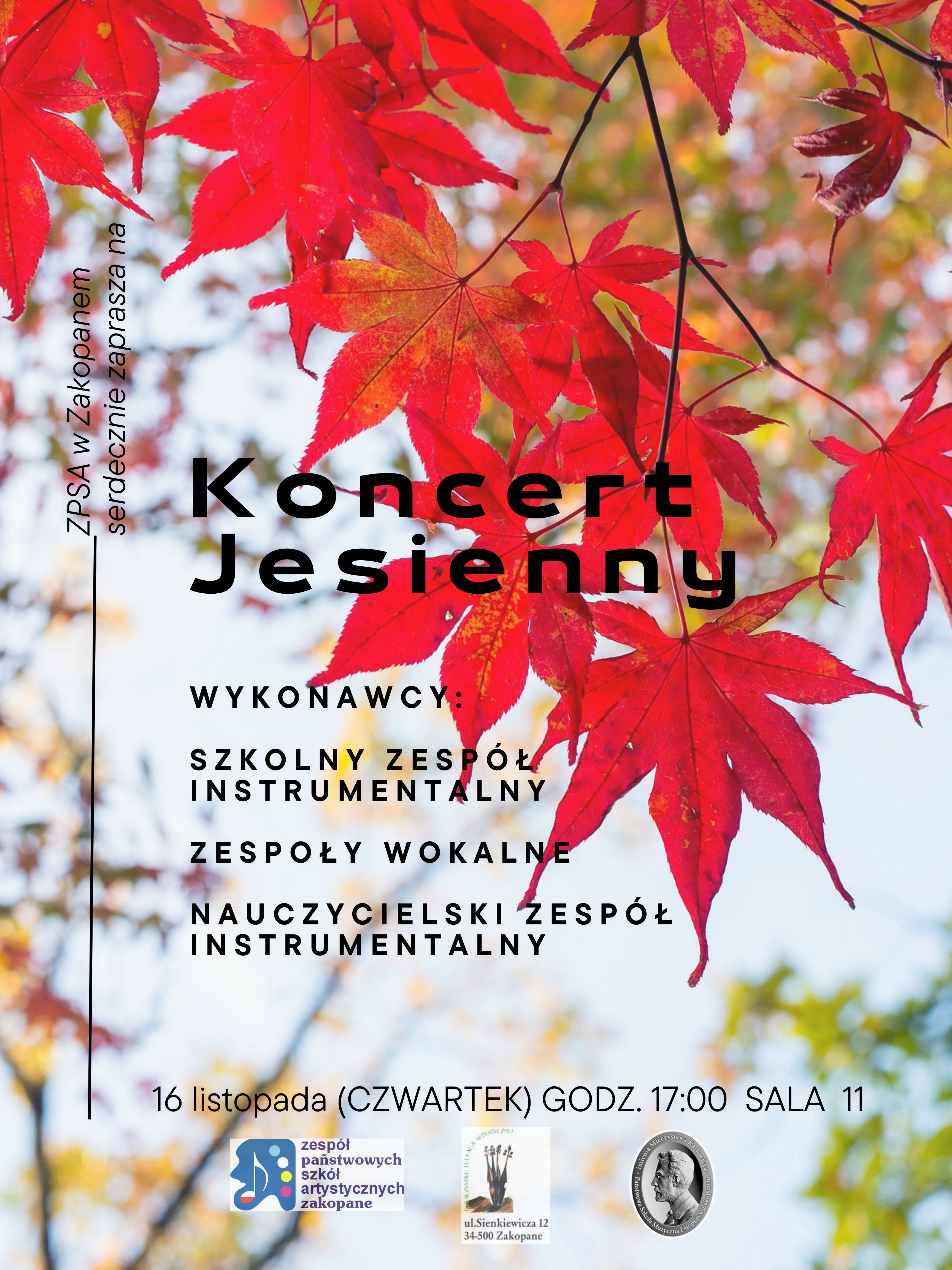 Plakat koncert jesienny