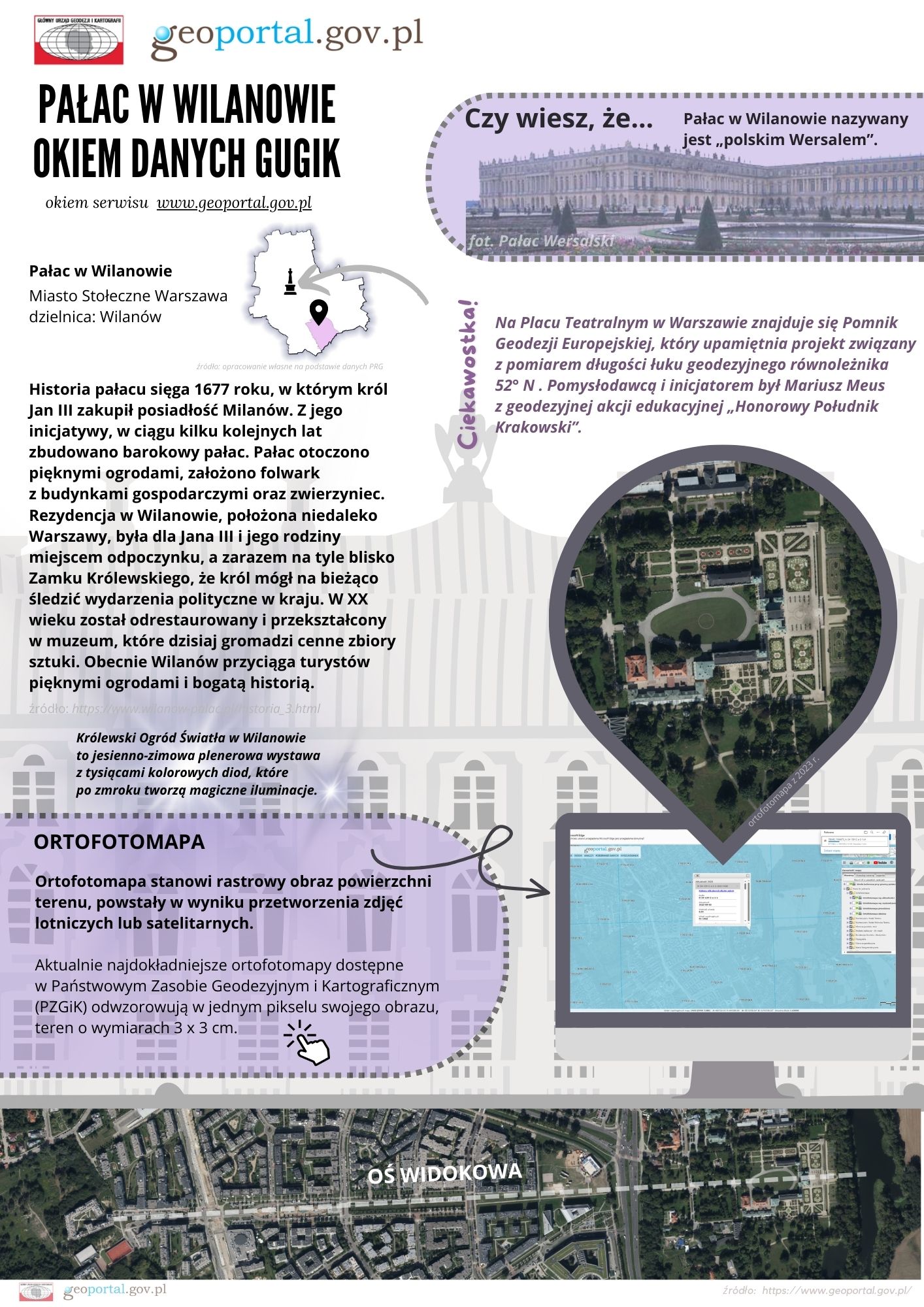 prezentacja Pałac w Wilanowie okiem danych GUGiK z wykorzystaniem danych PZGiK