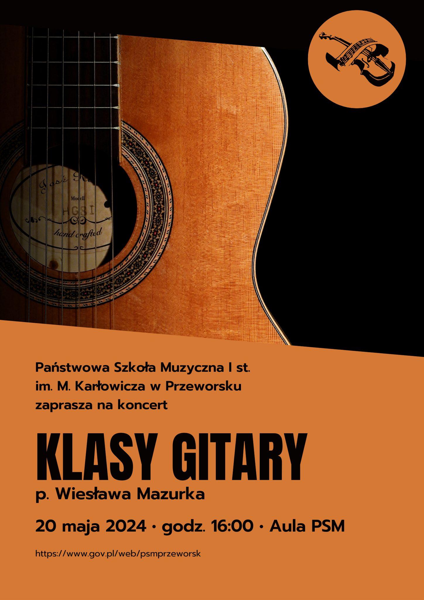 Koncert klasy gitary p. Wiesława Mazurka