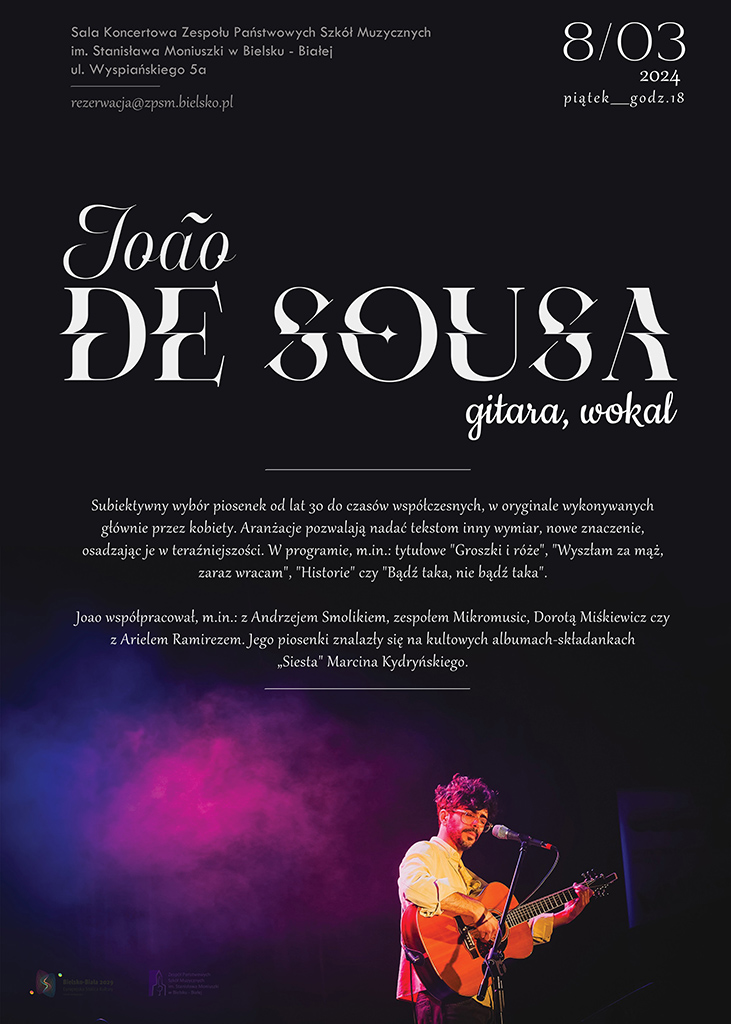Plakat koncertu Joao de Sousa