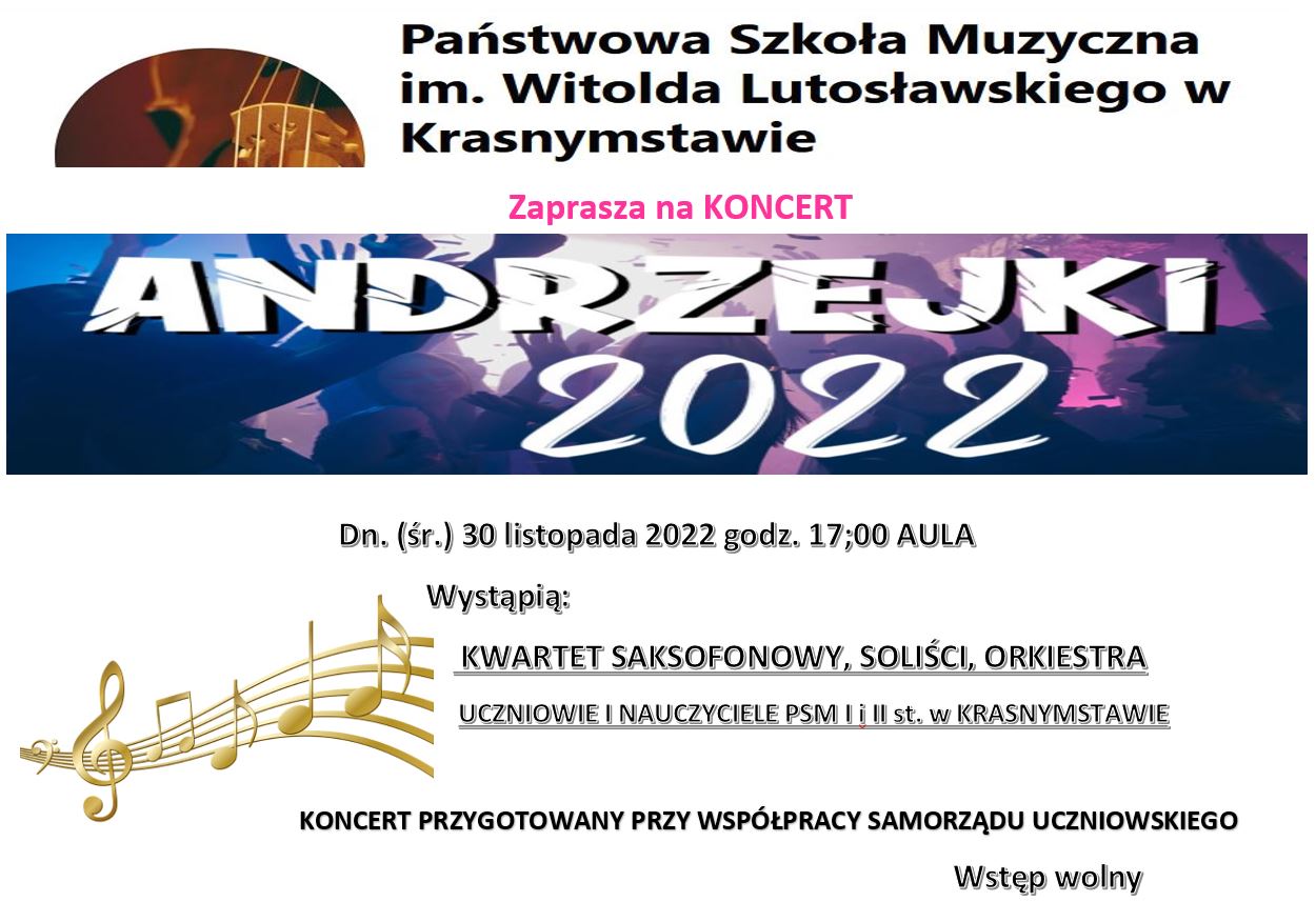Koncert Andrzejkowy 30 listopada 2022