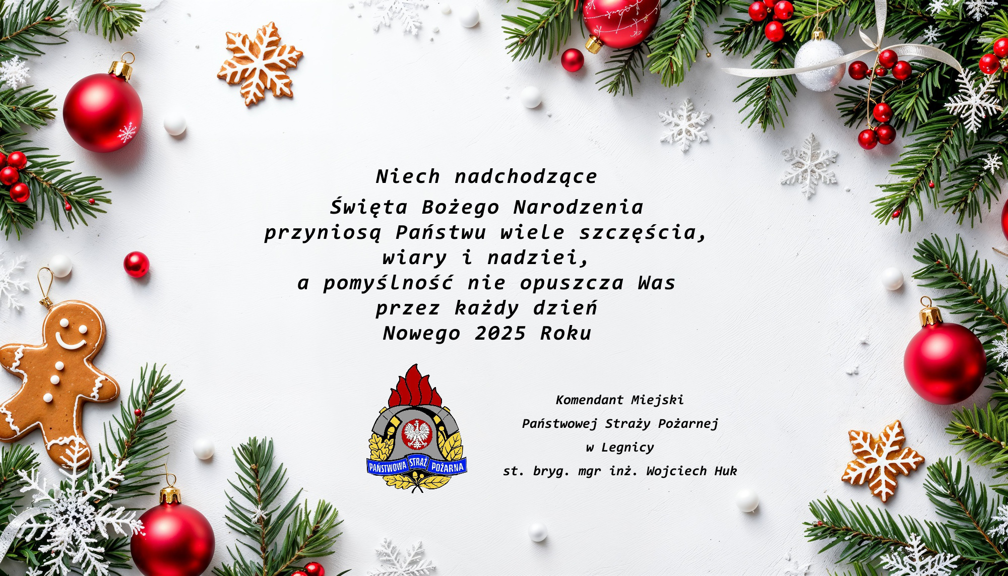 Życzenia Świąteczne KM PSP Legnica