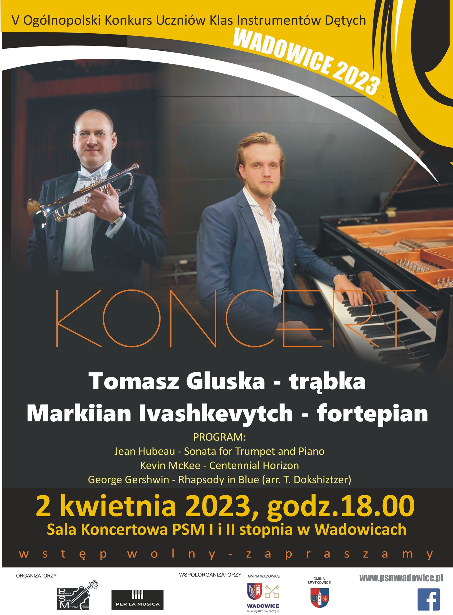 Koncert Tomasz Gluska i Markiian Ivashkevych 02.04.2023