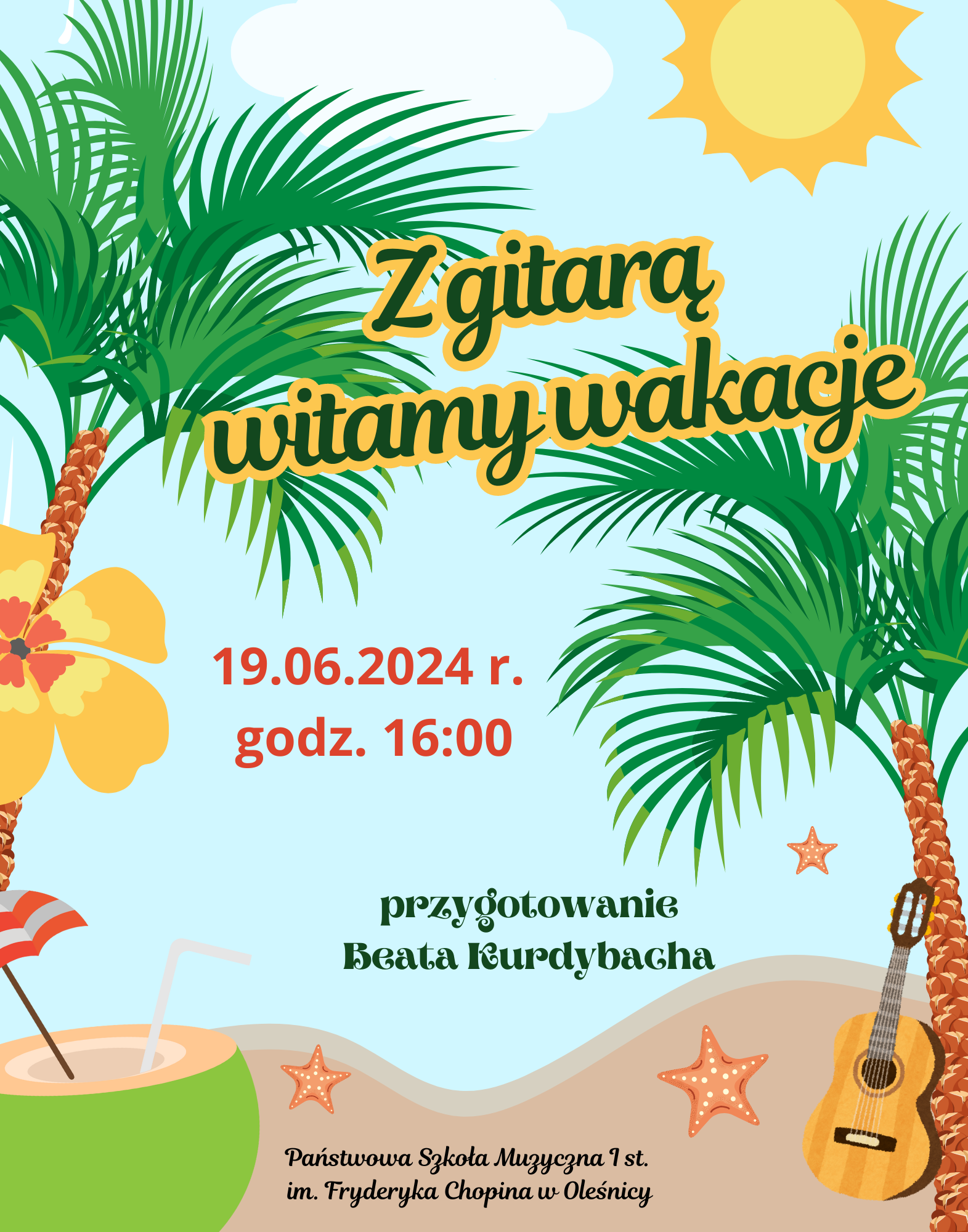 z gitarą witamy wakacje