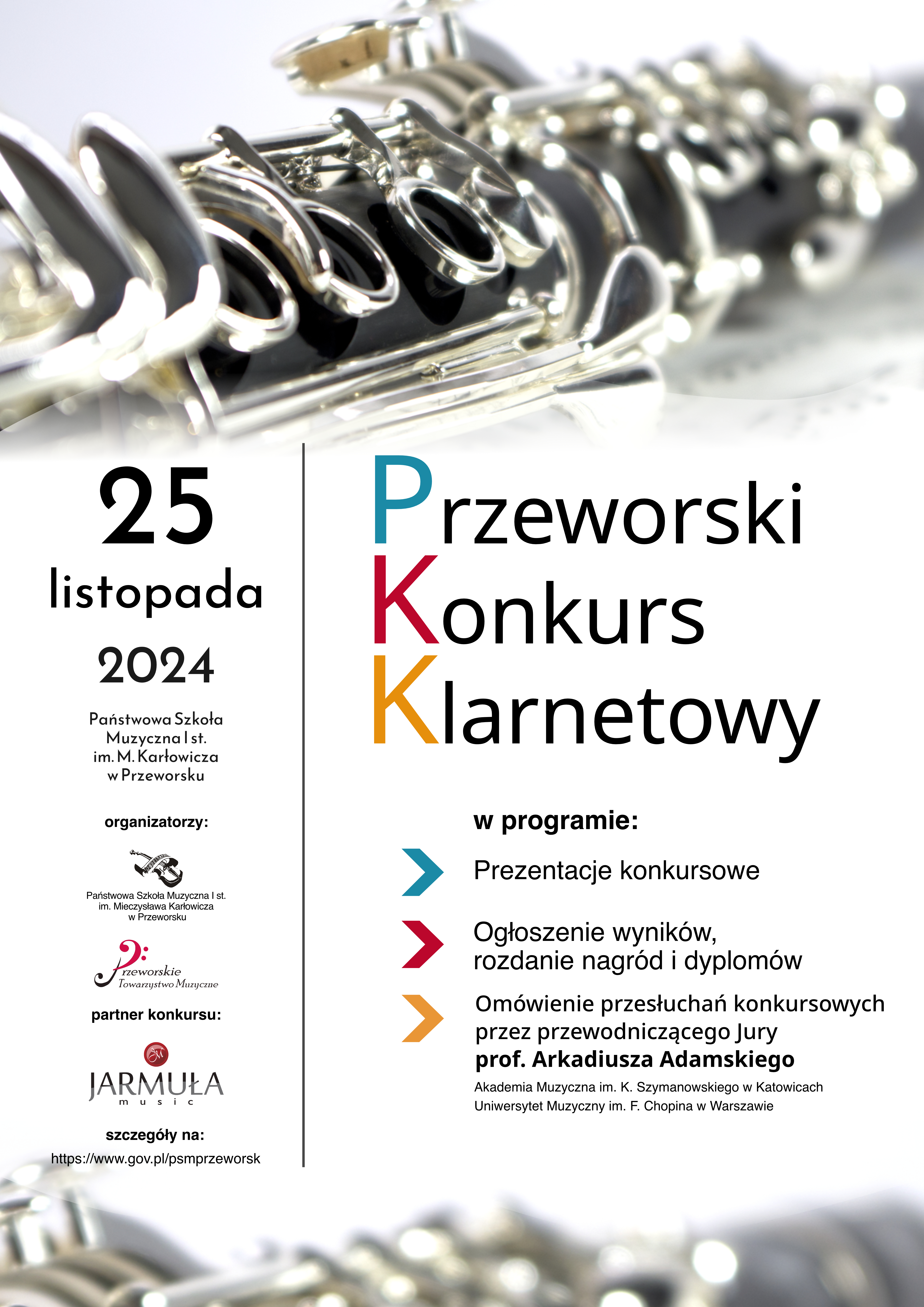 Plakat Przeworski Konkurs Klarnetowy 2024