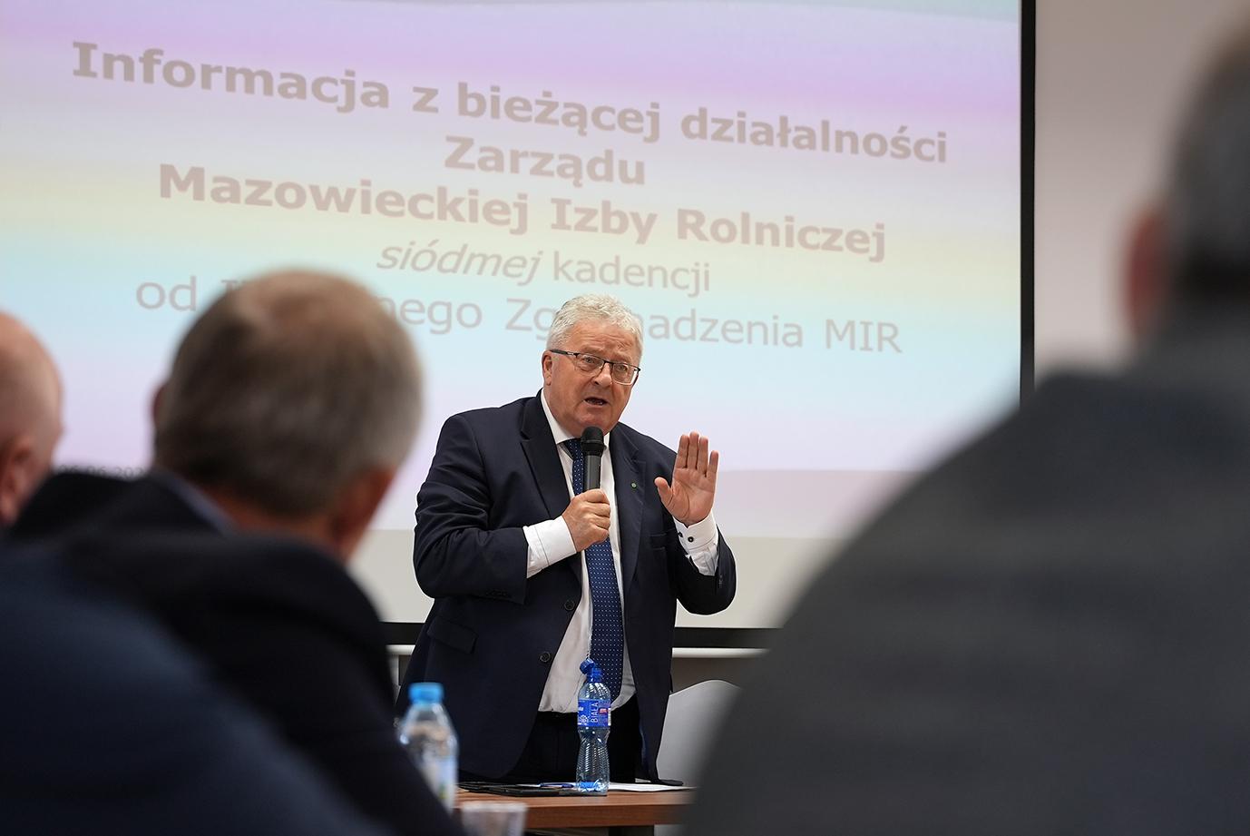 Minister Czesław Siekierski podczas wypowiedzi (fot. MRiRW)
