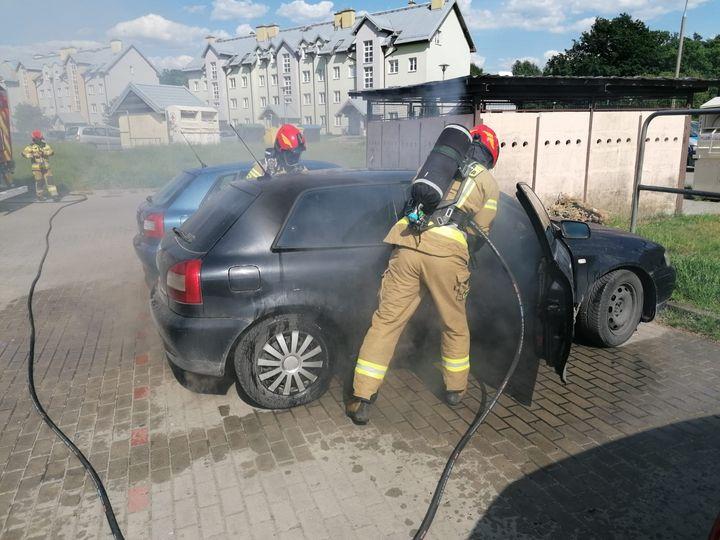 Pożar samochodu osobowego – Braniewo 