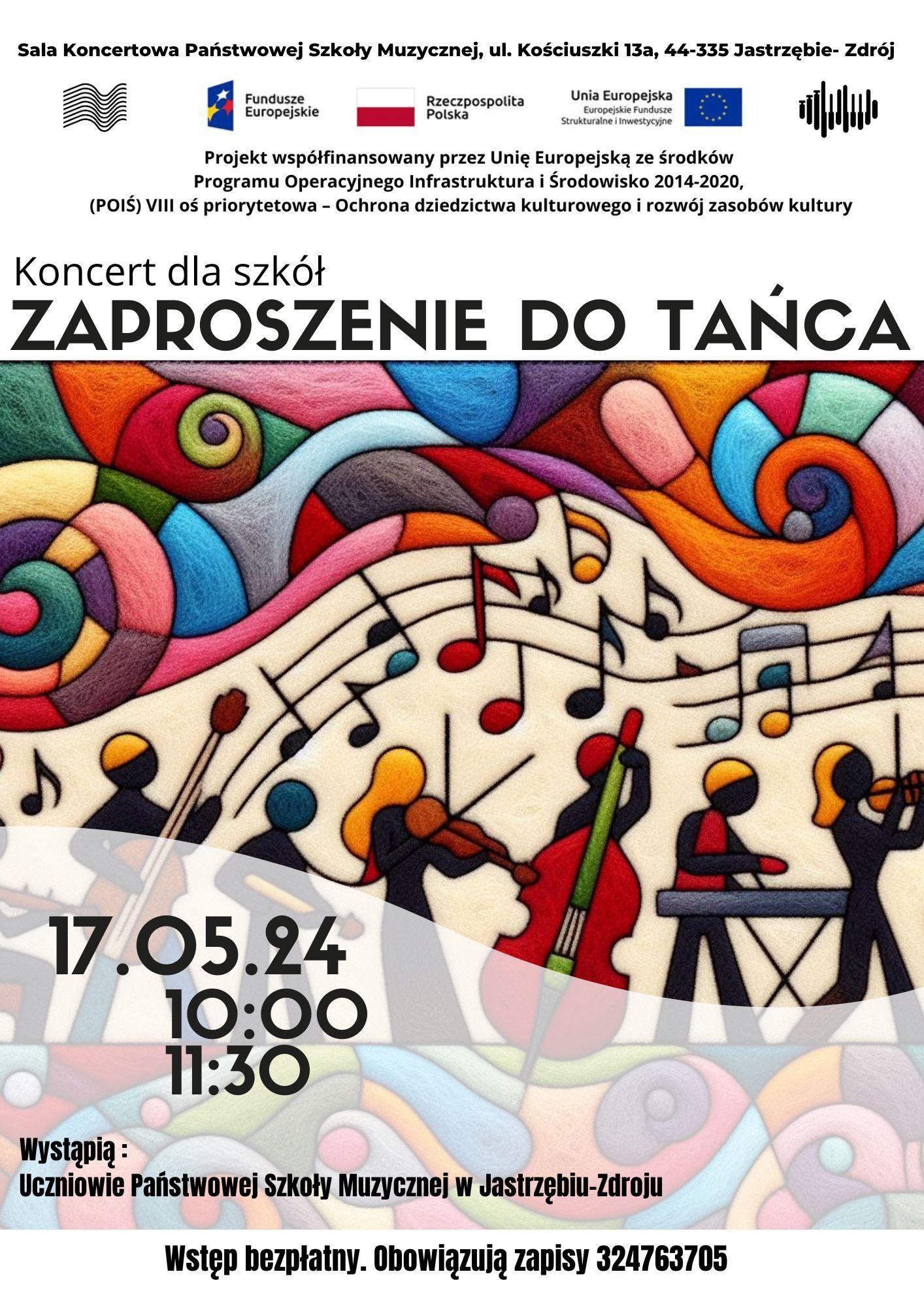 Plakat na Koncert dla szkół.