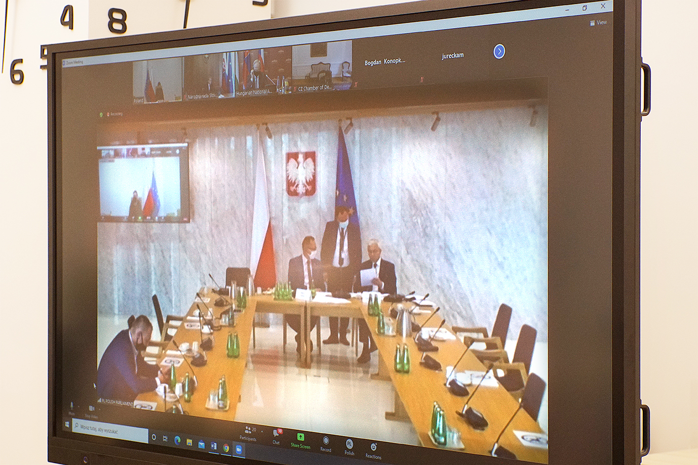Posiedzenie online Komisji Rolnictwa parlamentów państw V4 (fot. MRiRW)