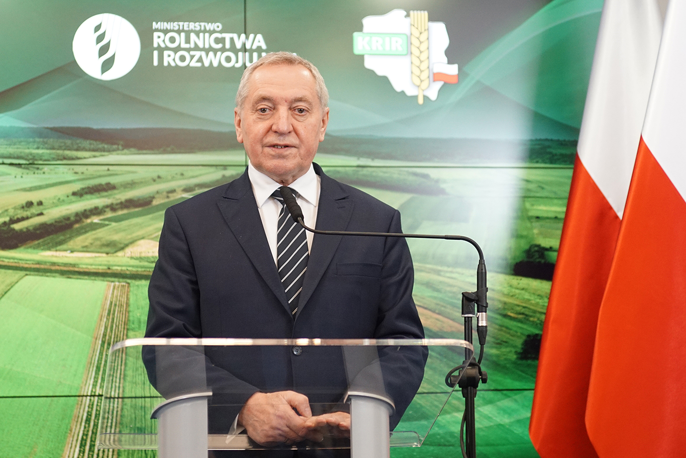 Wicepremier Henryk Kowalczyk podczas wystąpienia (fot. MRiRW)