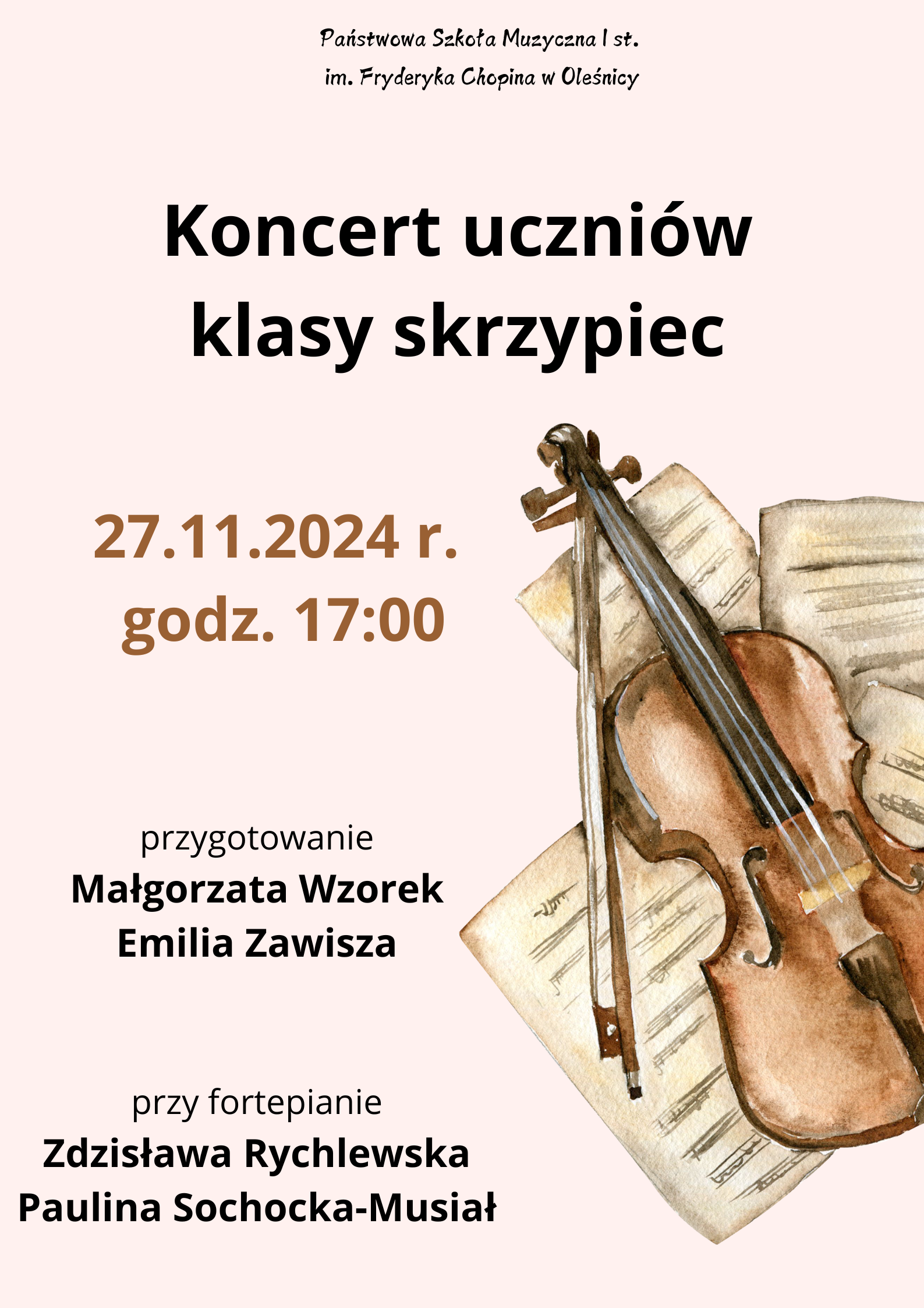 koncert klasy skrzypiec 