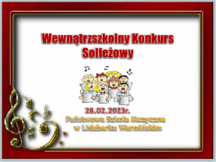 Wewnątrzszkolny Konkurs Solfeżowy