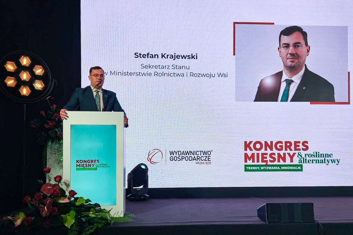 Wiceminister Stefan Krajewski zwraca się do zgromadzonych uczestników kongresu (fot. MRiRW)