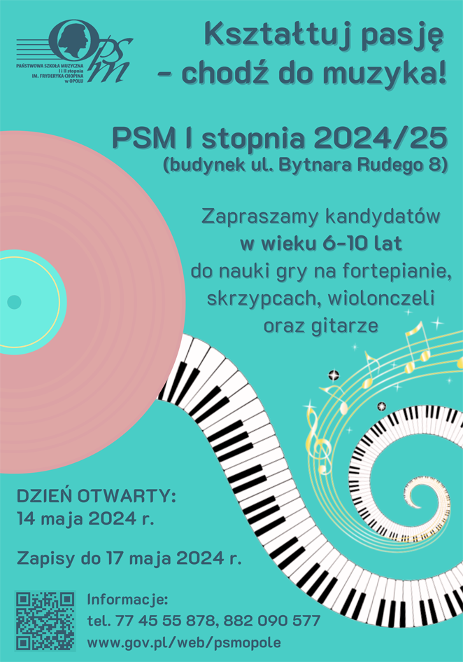 Plakat rekrutacyjny - PSM I stopnia Bytnara 2024