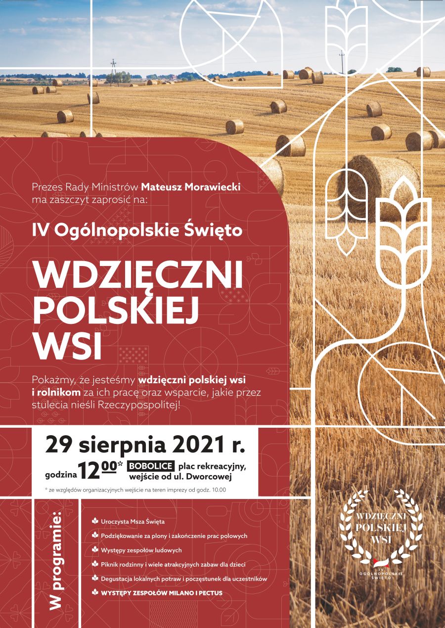 Plakat IV Ogólnopolskie Święto Wdzięczni Polskiej Wsi