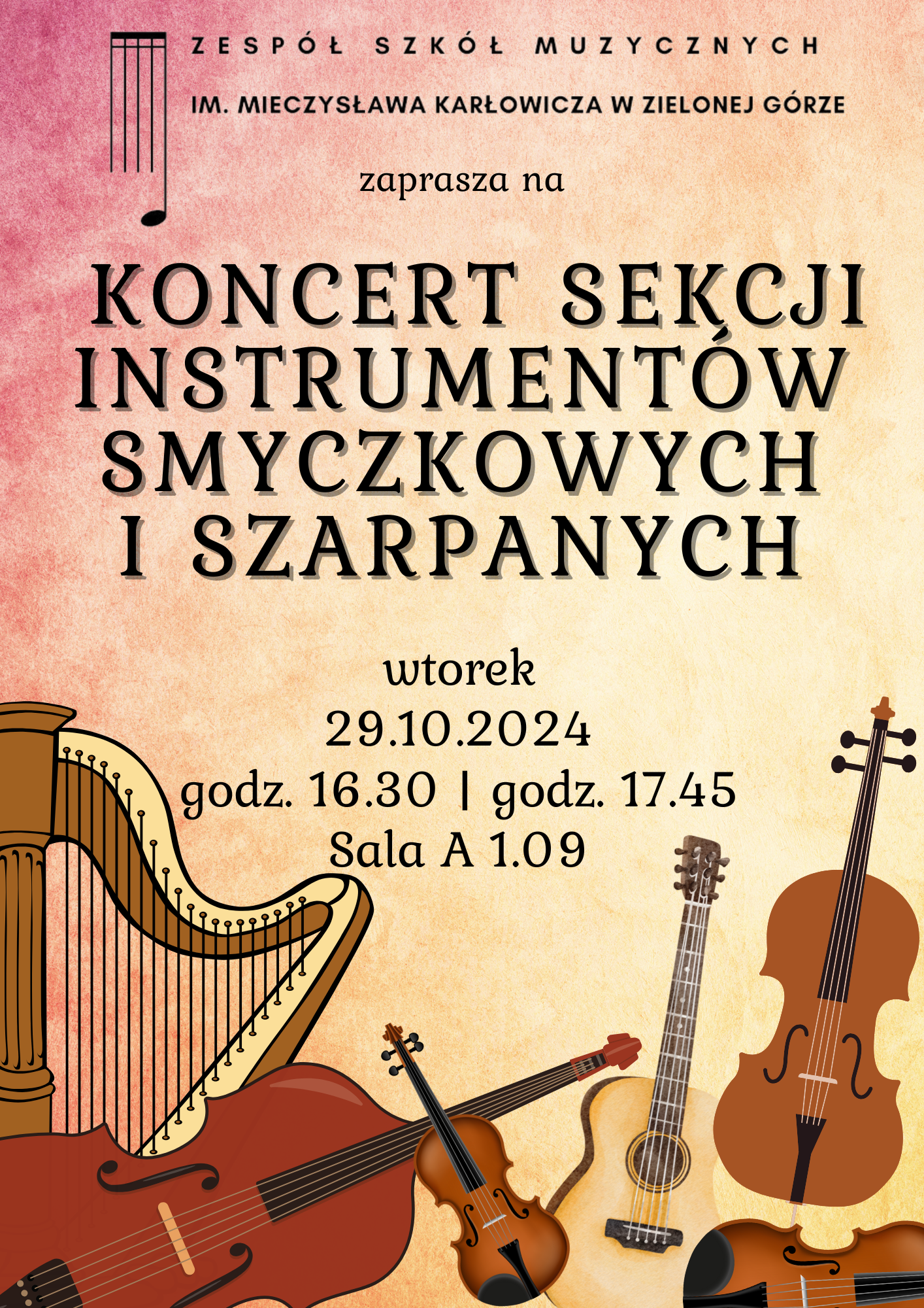 Plakat koncert sekcji 29.10.24