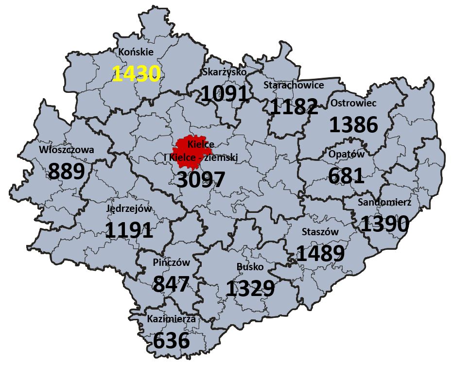 statystyka w odniesieniu do wojewodztwa