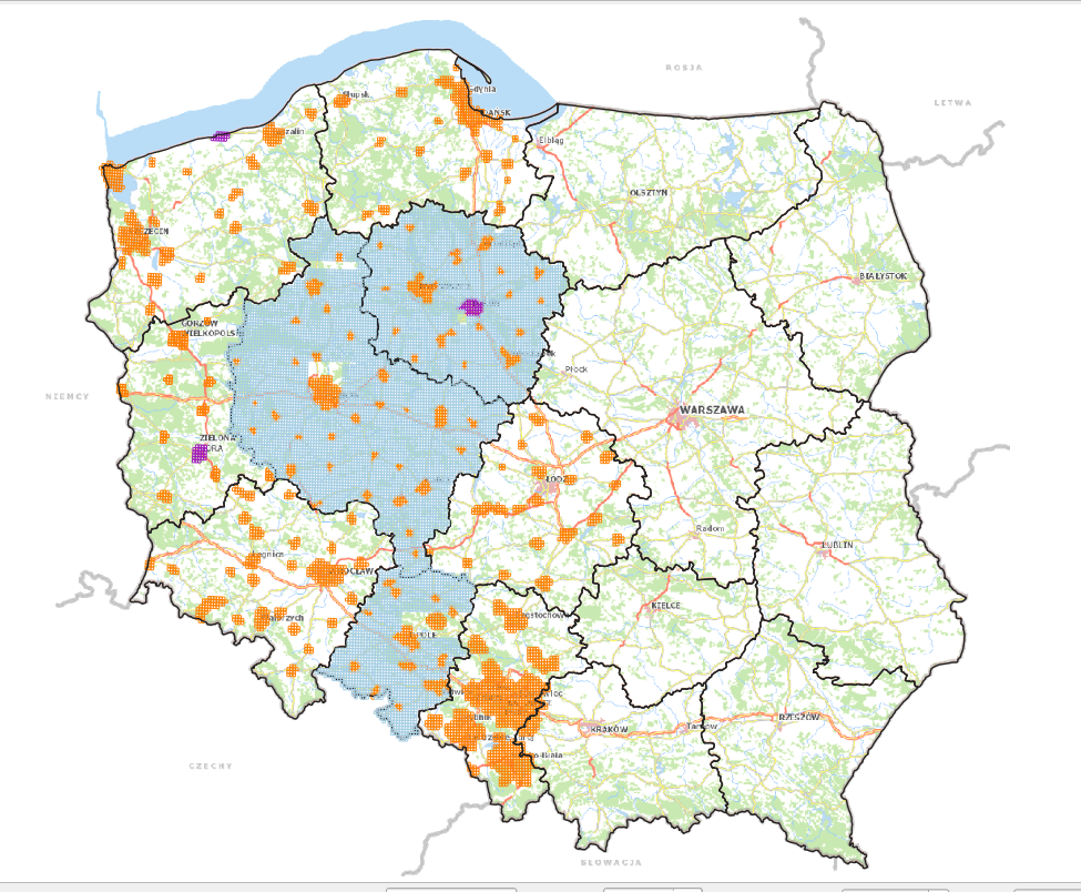 Ilustracja przedstawia zakres opracowanych danych fotogrametrycznych