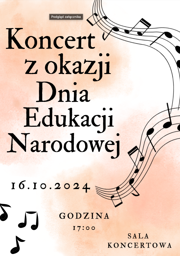 Koncert z okazji Dnia Edukacji Narodowej 16.10.2024