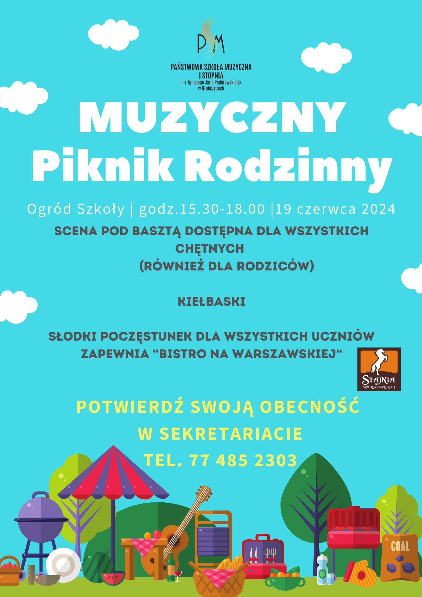 Muzyczny Piknik Rodzinny 19 czerwca 2024 r.