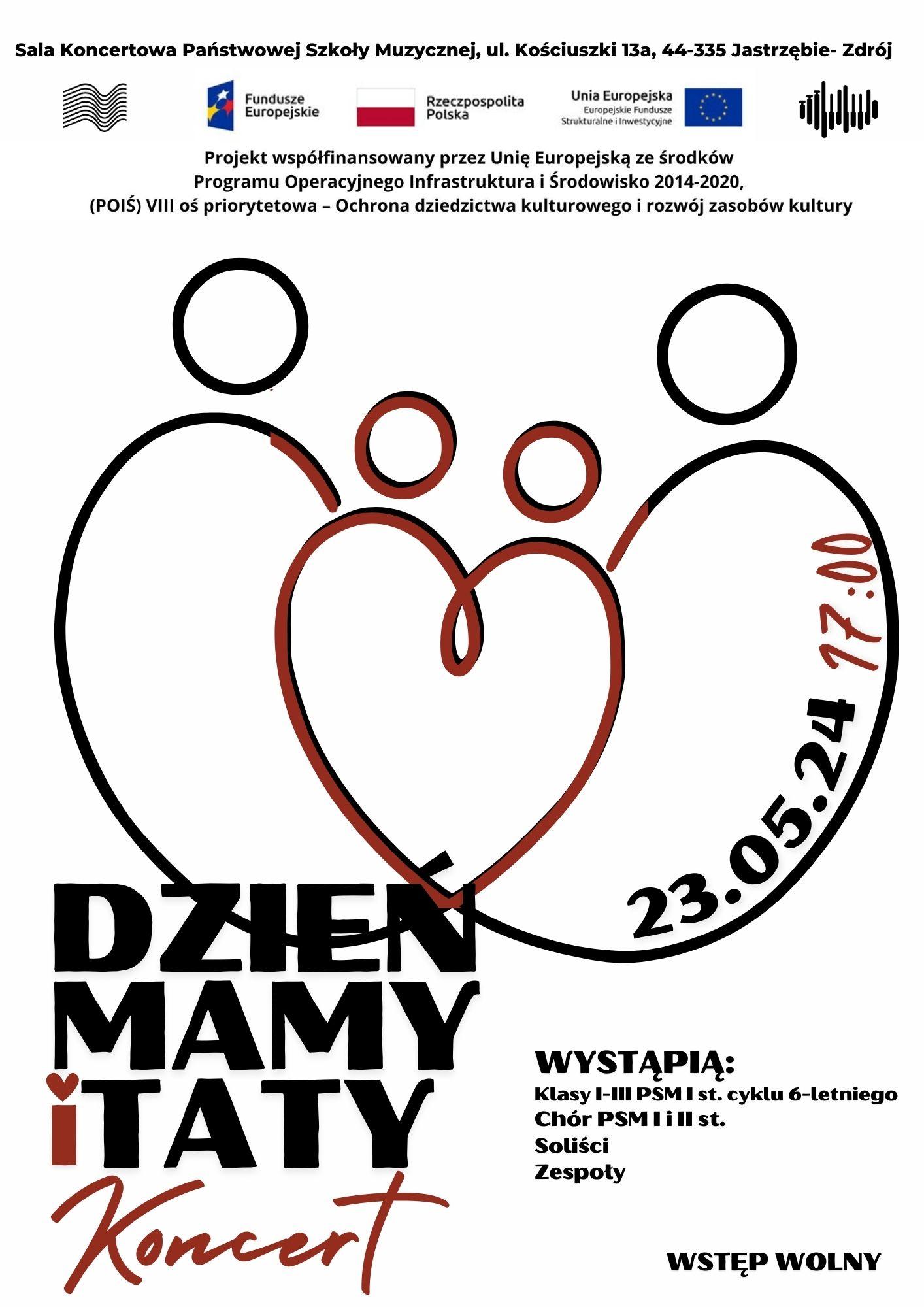 Plakat na Koncert Dzień mamy i taty