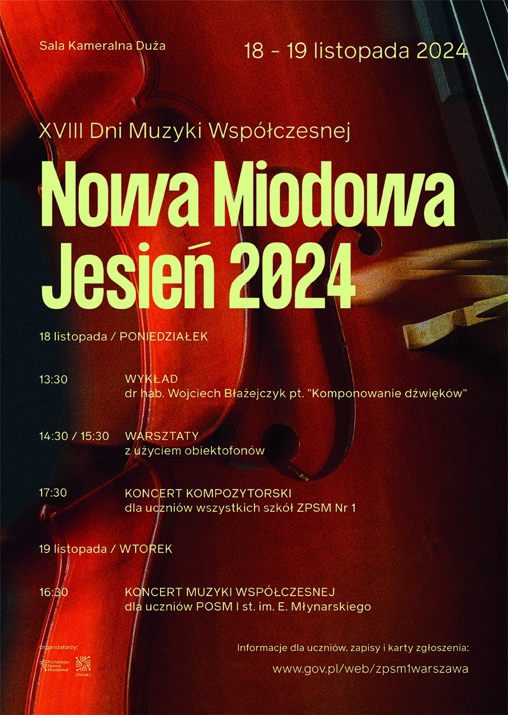 XVIII Dni Muzyki Współczesnej Nowa Miodowa Jesień 2024